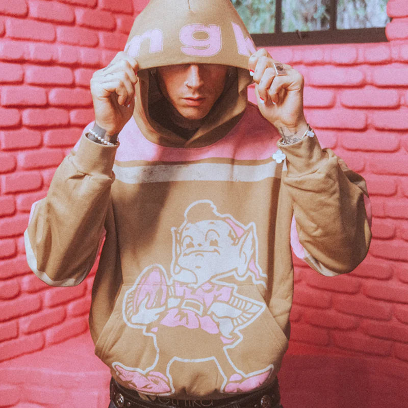 MGK mgk x Cleveland Browns Tan Hoodie - Machine Gun Kelly