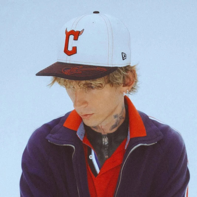 MGK mgk x Cleveland Guardians Chrome White 59FIFTY Fitted Hat