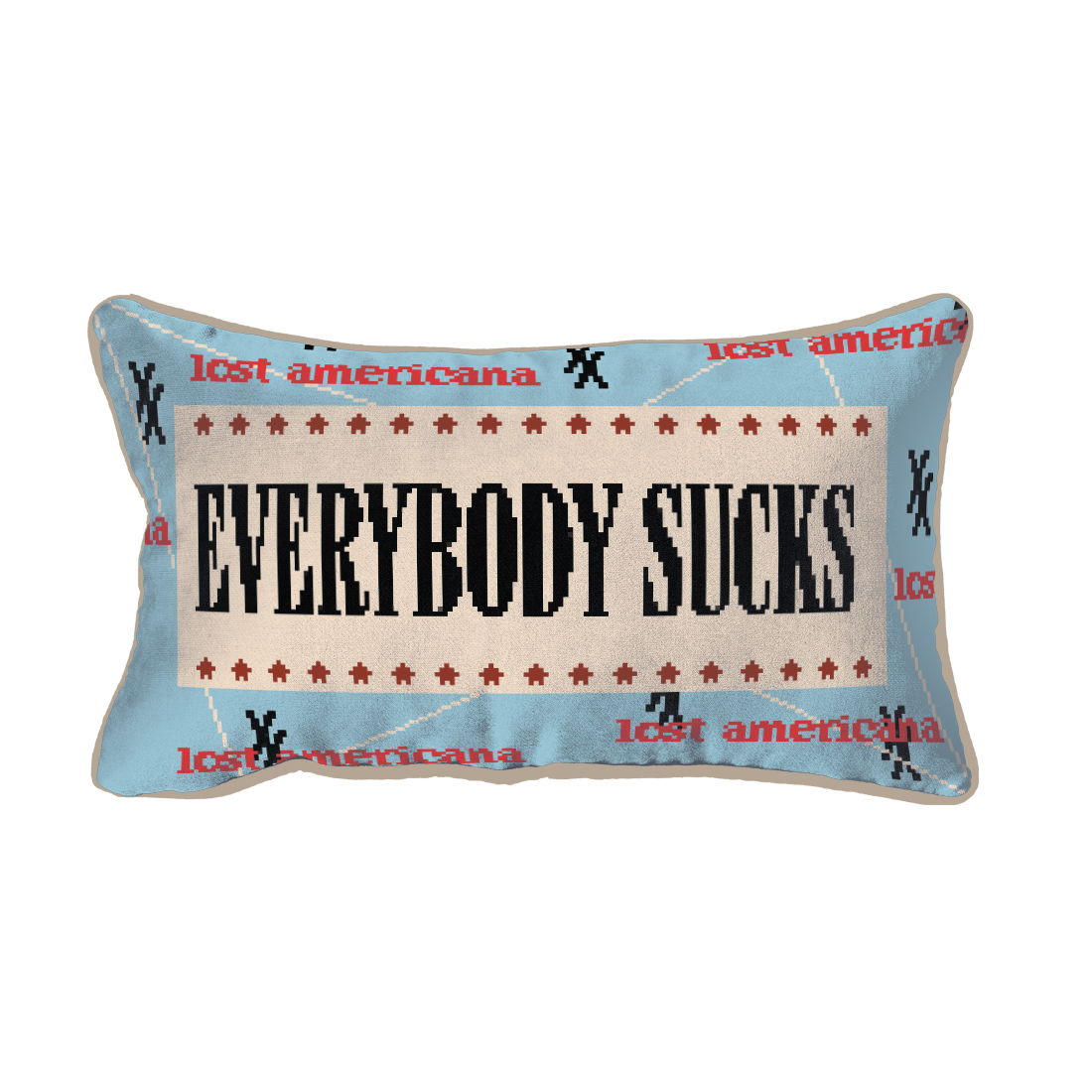 Machine Gun Kelly - everybody sucks cross stitch pillow